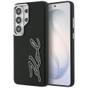 Karl Lagerfeld nakładka Grained Signature Metal Resin Logo do Samsung Galaxy S26 Ultra czarna