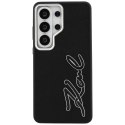 Karl Lagerfeld nakładka Grained Signature Metal Resin Logo do Samsung Galaxy S26 Ultra czarna