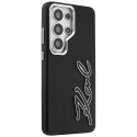 Karl Lagerfeld nakładka Grained Signature Metal Resin Logo do Samsung Galaxy S26 Ultra czarna