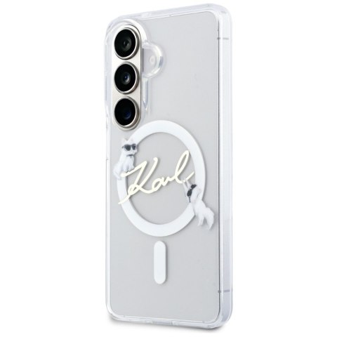 Karl Lagerfeld nakładka IML KC Script MagSafe do Samsung Galaxy S26 Plus przezroczysta