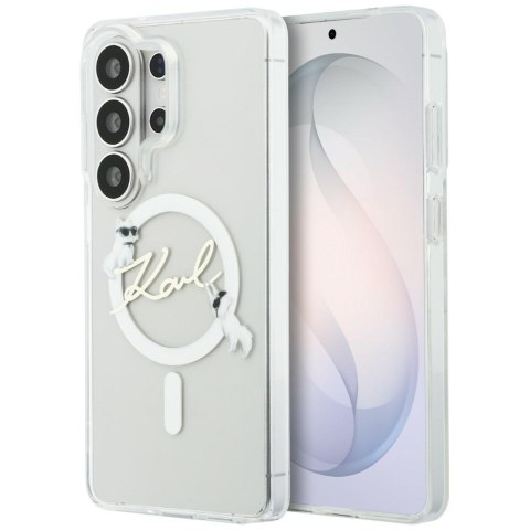 Karl Lagerfeld nakładka IML KC Script MagSafe do Samsung Galaxy S26 Ultra przezroczysta