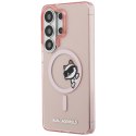 Karl Lagerfeld nakładka IML Peekaboo Choupette MagSafe do Samsung Galaxy S26 Ultra różowa