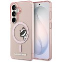 Karl Lagerfeld nakładka IML Peekaboo Choupette MagSafe do Samsung Galaxy S26 różowa