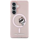 Karl Lagerfeld nakładka IML Peekaboo Choupette MagSafe do Samsung Galaxy S26 różowa