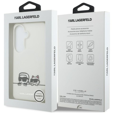 Karl Lagerfeld nakładka IML Peekaboo Karl&Choupette MagSafe do Samsung Galaxy S26 Plus przezroczysta