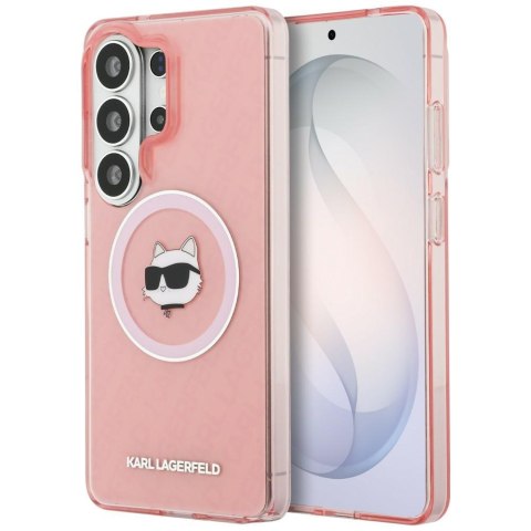 Karl Lagerfeld nakładka IML Repeated Choupette MagSafe do Samsung Galaxy S26 Ultra różowa