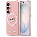 Karl Lagerfeld nakładka IML Repeated Choupette MagSafe do Samsung Galaxy S26 różowa