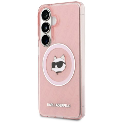Karl Lagerfeld nakładka IML Repeated Choupette MagSafe do Samsung Galaxy S26 różowa