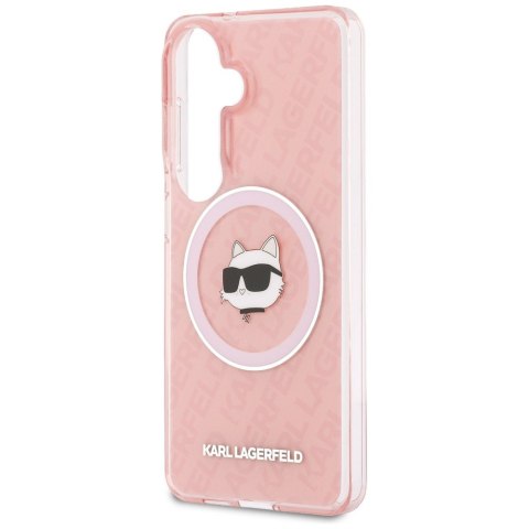 Karl Lagerfeld nakładka IML Repeated Choupette MagSafe do Samsung Galaxy S26 różowa