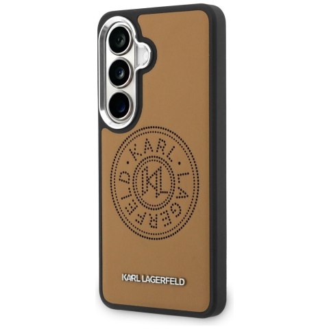 Karl Lagerfeld nakładka Perforated KL MagSafe do Samsung Galaxy S26 brązowa