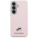 Karl Lagerfeld nakładka Saffiano KC Metal Logo MagSafe do Samsung Galaxy S26 Plus różowa