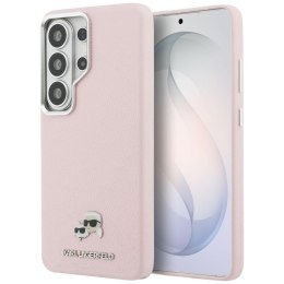 Karl Lagerfeld nakładka Saffiano KC Metal Logo MagSafe do Samsung Galaxy S26 Ultra różowa