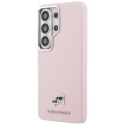 Karl Lagerfeld nakładka Saffiano KC Metal Logo MagSafe do Samsung Galaxy S26 Ultra różowa