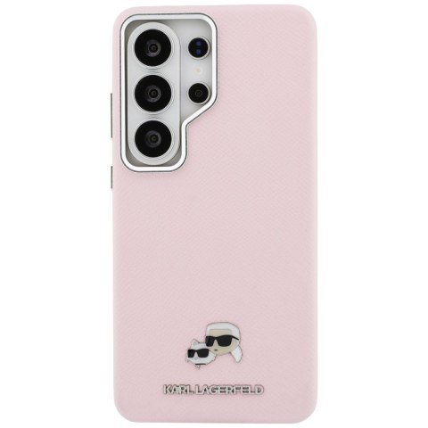 Karl Lagerfeld nakładka Saffiano KC Metal Logo MagSafe do Samsung Galaxy S26 Ultra różowa