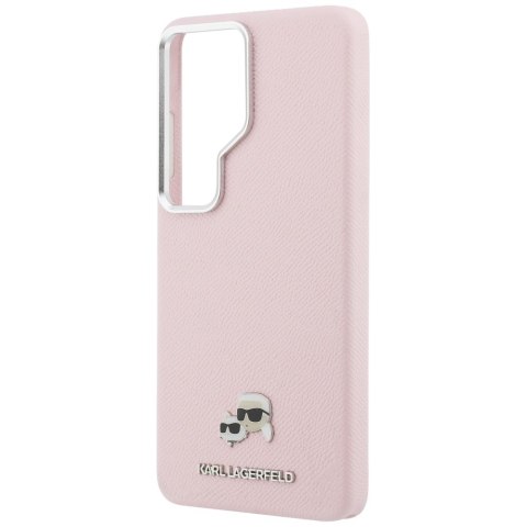 Karl Lagerfeld nakładka Saffiano KC Metal Logo MagSafe do Samsung Galaxy S26 Ultra różowa