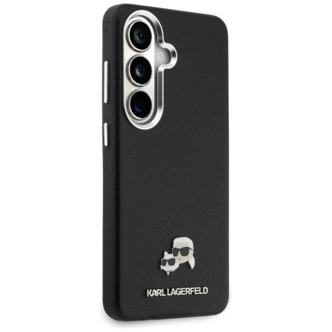 Karl Lagerfeld nakładka Saffiano KC Metal Logo MagSafe do Samsung Galaxy S26 czarna