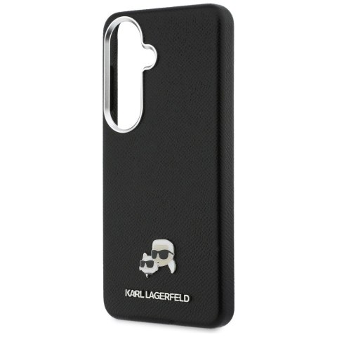 Karl Lagerfeld nakładka Saffiano KC Metal Logo MagSafe do Samsung Galaxy S26 czarna