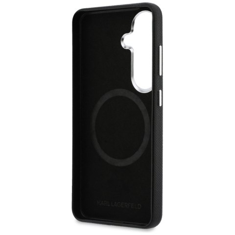 Karl Lagerfeld nakładka Saffiano KC Metal Logo MagSafe do Samsung Galaxy S26 czarna