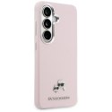 Karl Lagerfeld nakładka Saffiano KC Metal Logo MagSafe do Samsung Galaxy S26 różowa
