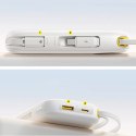 Powerbank Baseus EnerFill FC31 Qpow 3 10000mAh 45W z wyświetlaczem cyfrowym z kablami USB-C i Lightning - biały