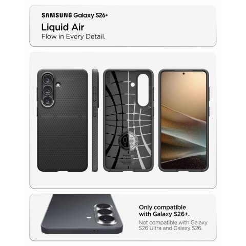 Spigen nakładka Liquid Air do Samsung Galaxy S26+ matowa czarna
