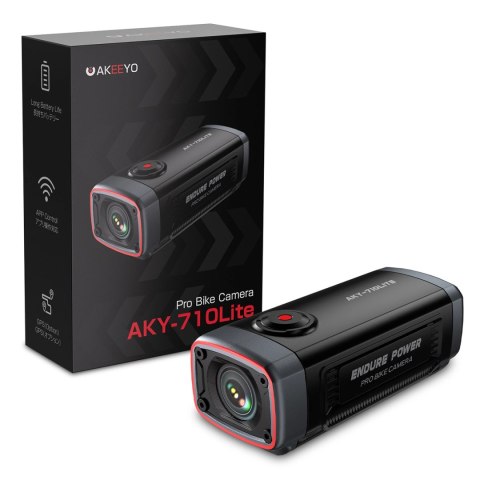 Kamera sportowa AKEEYO 710 Lite wideorejestrator na kierownicę na rower motocykl - czarna