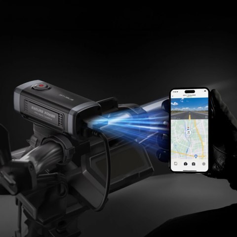 Kamera sportowa AKEEYO 710 Lite wideorejestrator na kierownicę na rower motocykl - czarna
