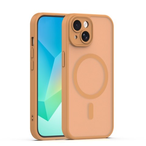 Nakładka Mag Matt do iPhone 14 6,1" brązowa camera protection