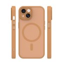 Nakładka Mag Matt do iPhone 14 6,1" brązowa camera protection