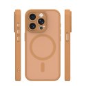 Nakładka Mag Matt do iPhone 14 Pro 6,1" brązowa camera protection
