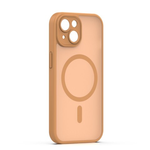 Nakładka Mag Matt do iPhone 15 6,1" brązowa camera protection