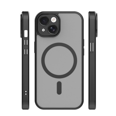 Nakładka Mag Matt do iPhone 15 6,1" czarna camera protection