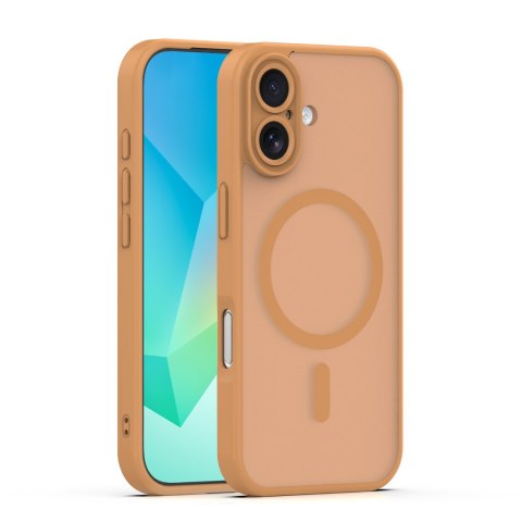 Nakładka Mag Matt do iPhone 16 6,1" brązowa camera protection