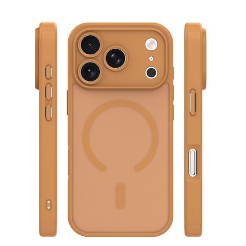 Nakładka Mag Matt do iPhone 17 Pro 6,3" / 18 Pro 6,3" brązowa camera protection