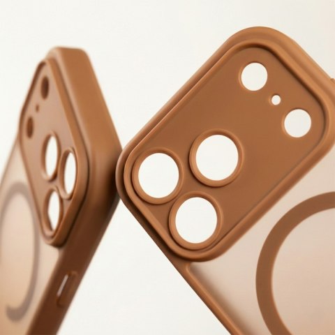 Nakładka Mag Matt do iPhone 17 Pro 6,3" / 18 Pro 6,3" brązowa camera protection
