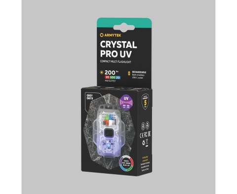 Latarka Armytek Crystal Pro UV Grey 200 lm