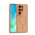 Nakładka Mag Matt do Samsung Galaxy S25 Ultra brązowa camera protection