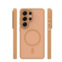 Nakładka Mag Matt do Samsung Galaxy S25 Ultra brązowa camera protection
