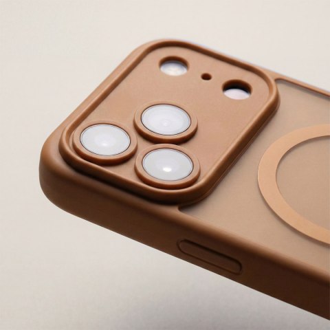 Nakładka Mag Matt do Samsung Galaxy S25 Ultra brązowa camera protection