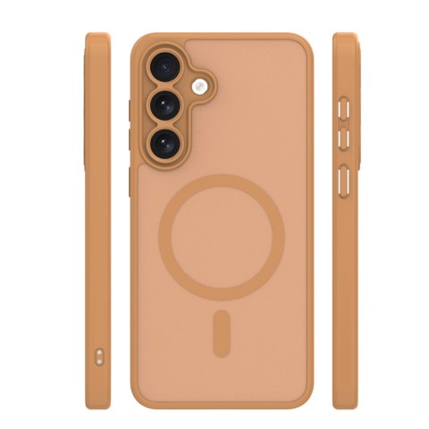 Nakładka Mag Matt do Samsung Galaxy S26 Plus brązowa big hole