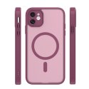 Nakładka Mag Matt do iPhone 11 bordowa camera protection