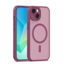 Nakładka Mag Matt do iPhone 13 6,1" bordowa camera protection