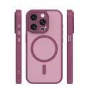 Nakładka Mag Matt do iPhone 14 Pro 6,1" bordowa camera protection