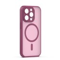 Nakładka Mag Matt do iPhone 15 Pro 6,1" bordowa camera protection