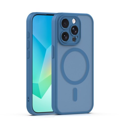 Nakładka Mag Matt do iPhone 15 Pro 6,1" ciemnoniebieska camera protection