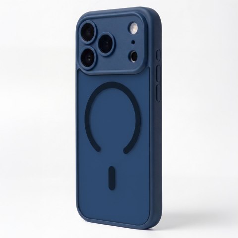 Nakładka Mag Matt do iPhone 15 Pro 6,1" ciemnoniebieska camera protection