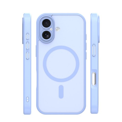 Nakładka Mag Matt do iPhone 16 6,1" jasnoniebieska camera protection