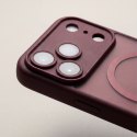 Nakładka Mag Matt do iPhone 16 Pro 6,3" bordowa camera protection