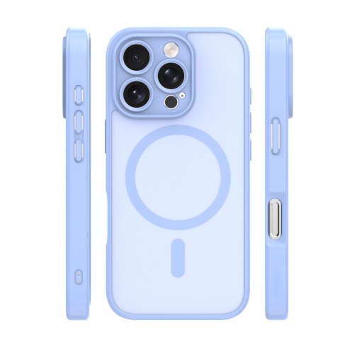 Nakładka Mag Matt do iPhone 16 Pro 6,3" jasnoniebieska camera protection
