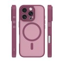 Nakładka Mag Matt do iPhone 16 Pro Max 6,9" bordowa camera protection